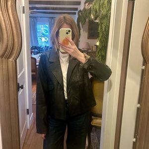 Mystree Classic Black Faux Leather Jacket - Sz L